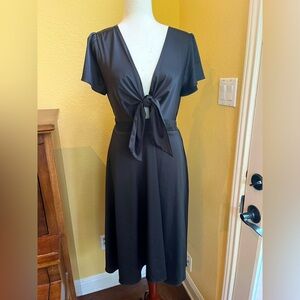 Baltic Born black dress with front tie NWOT (medium)